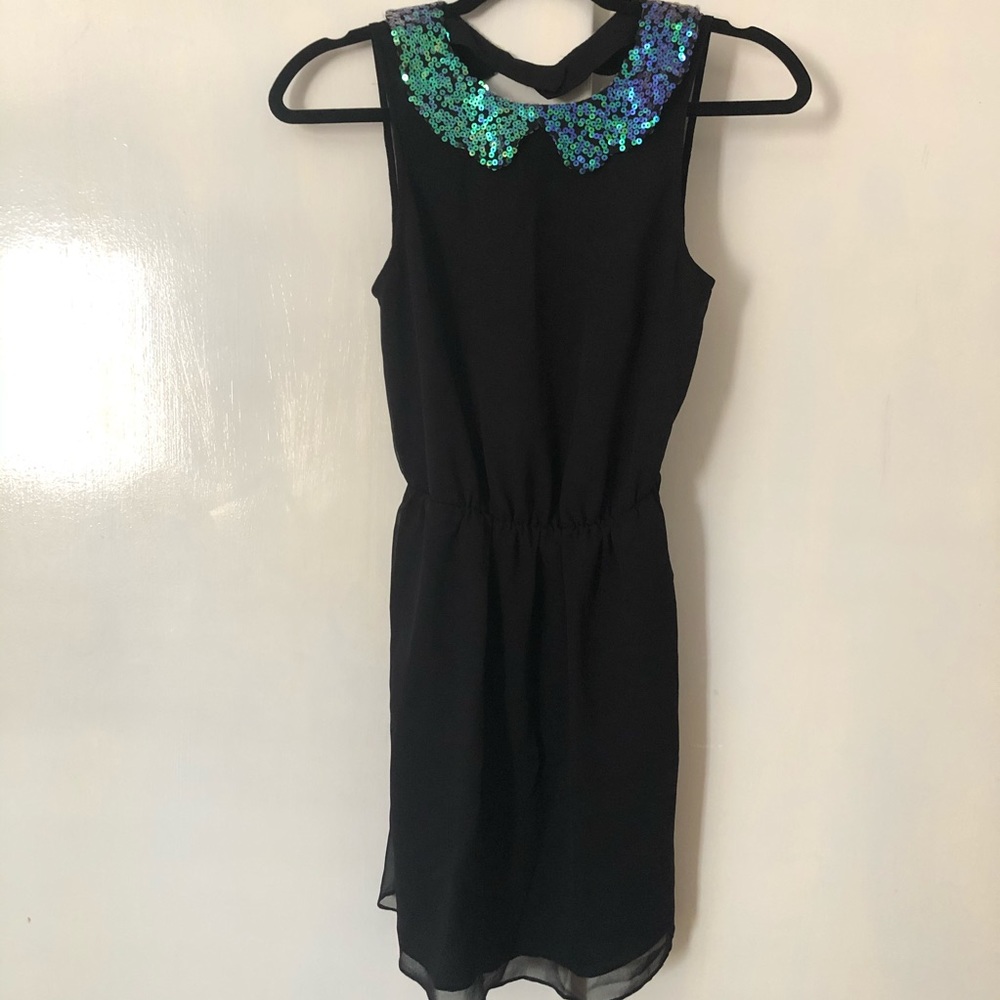 NWT BCBGeneration sequin peter pan collar dress